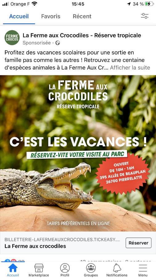 Gite climatisé pour 4 personnes avec piscine dans les hauteurs de Bollène Exterior foto